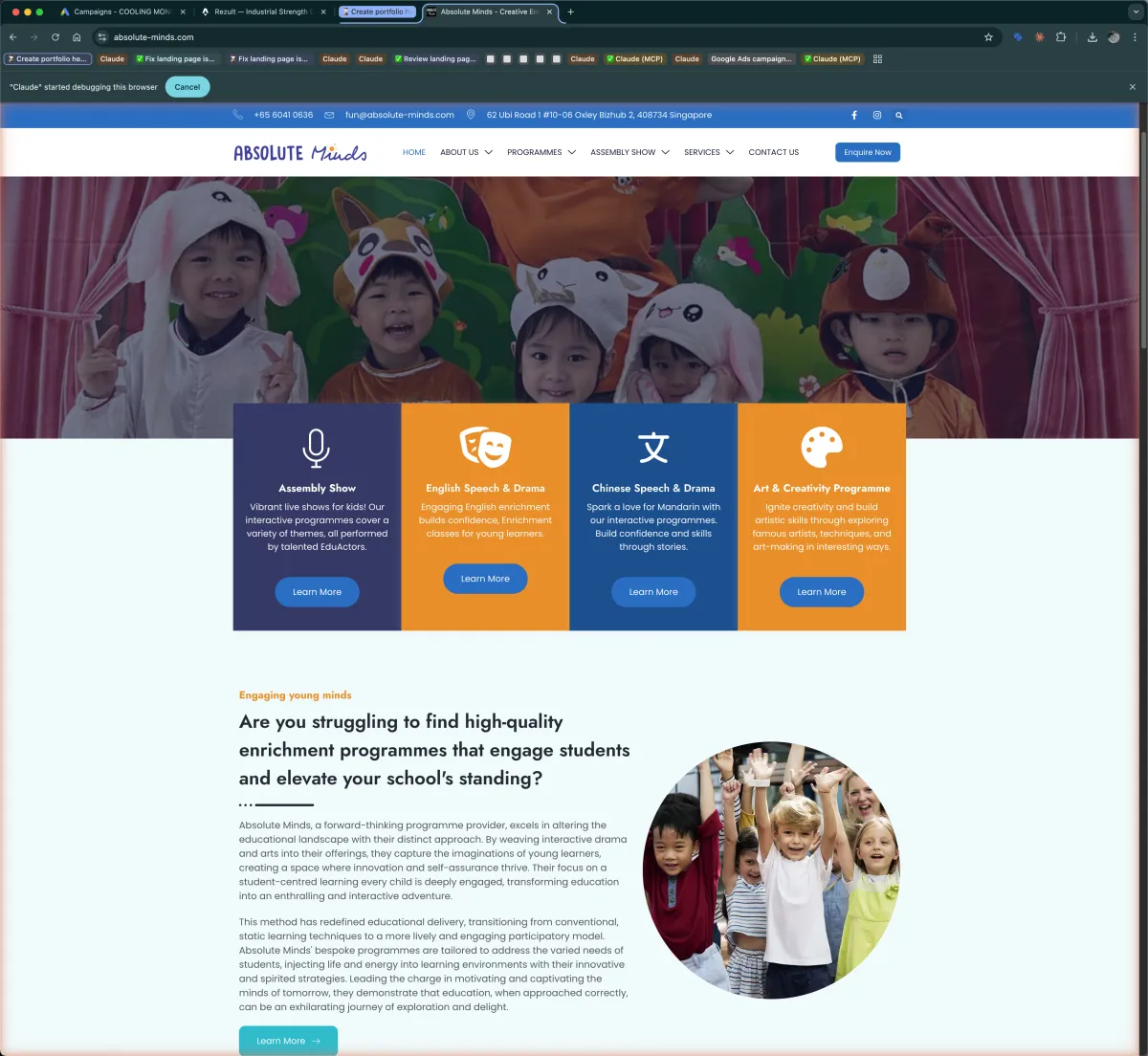 Absolute Minds — Education project by Rezult Singapore