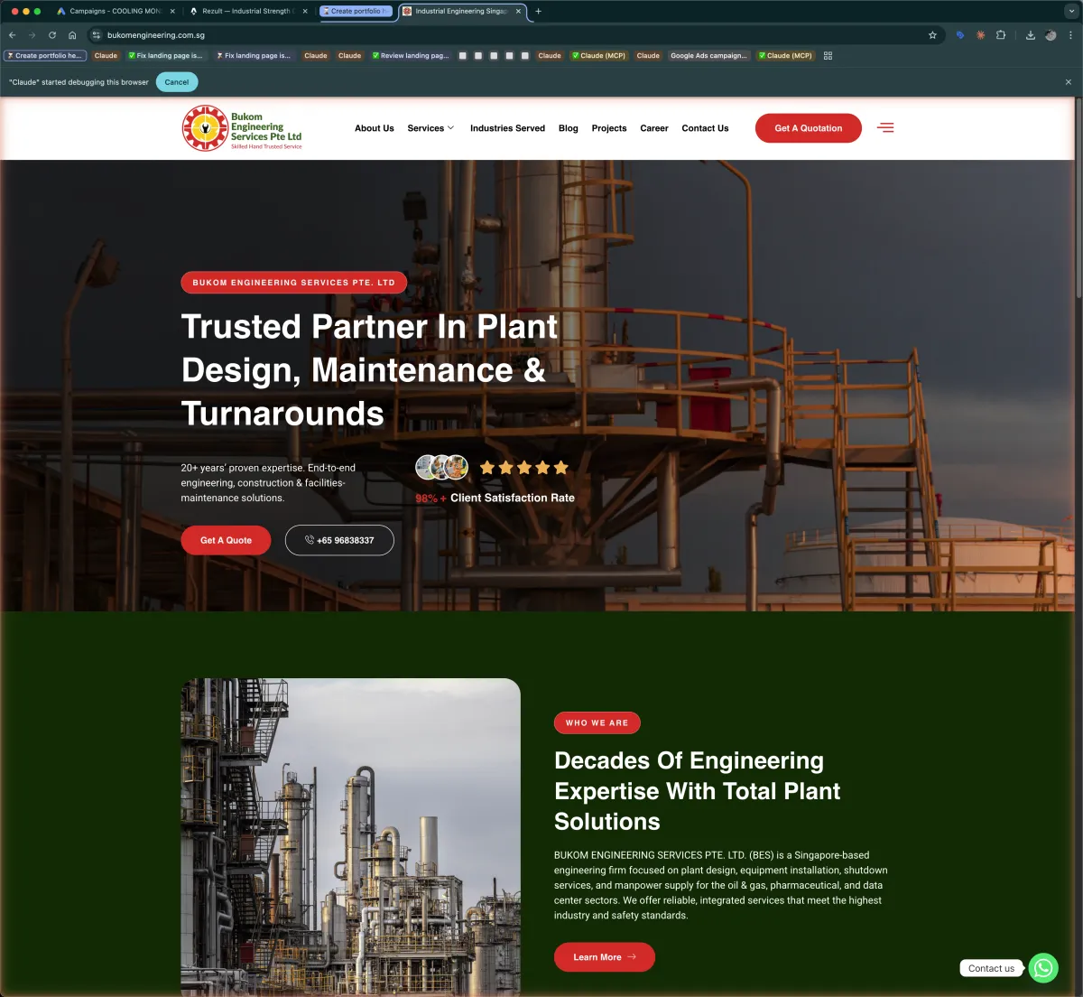 Bukom Engineering — Engineering website by Rezult