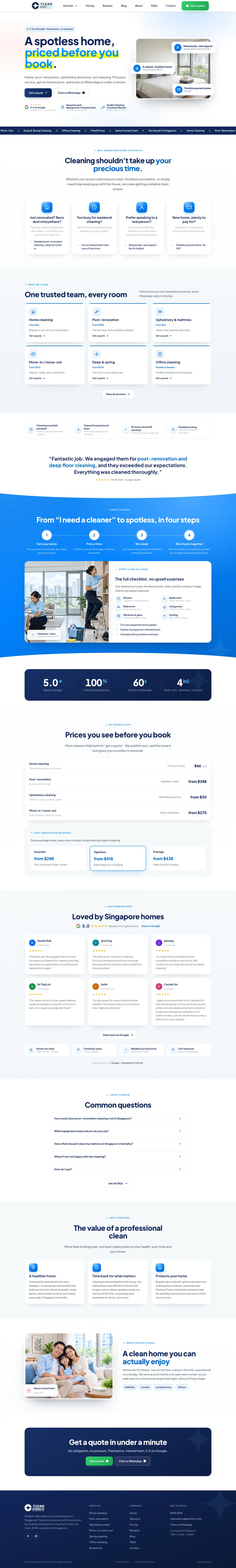 CleanAxisCo new homepage, full length