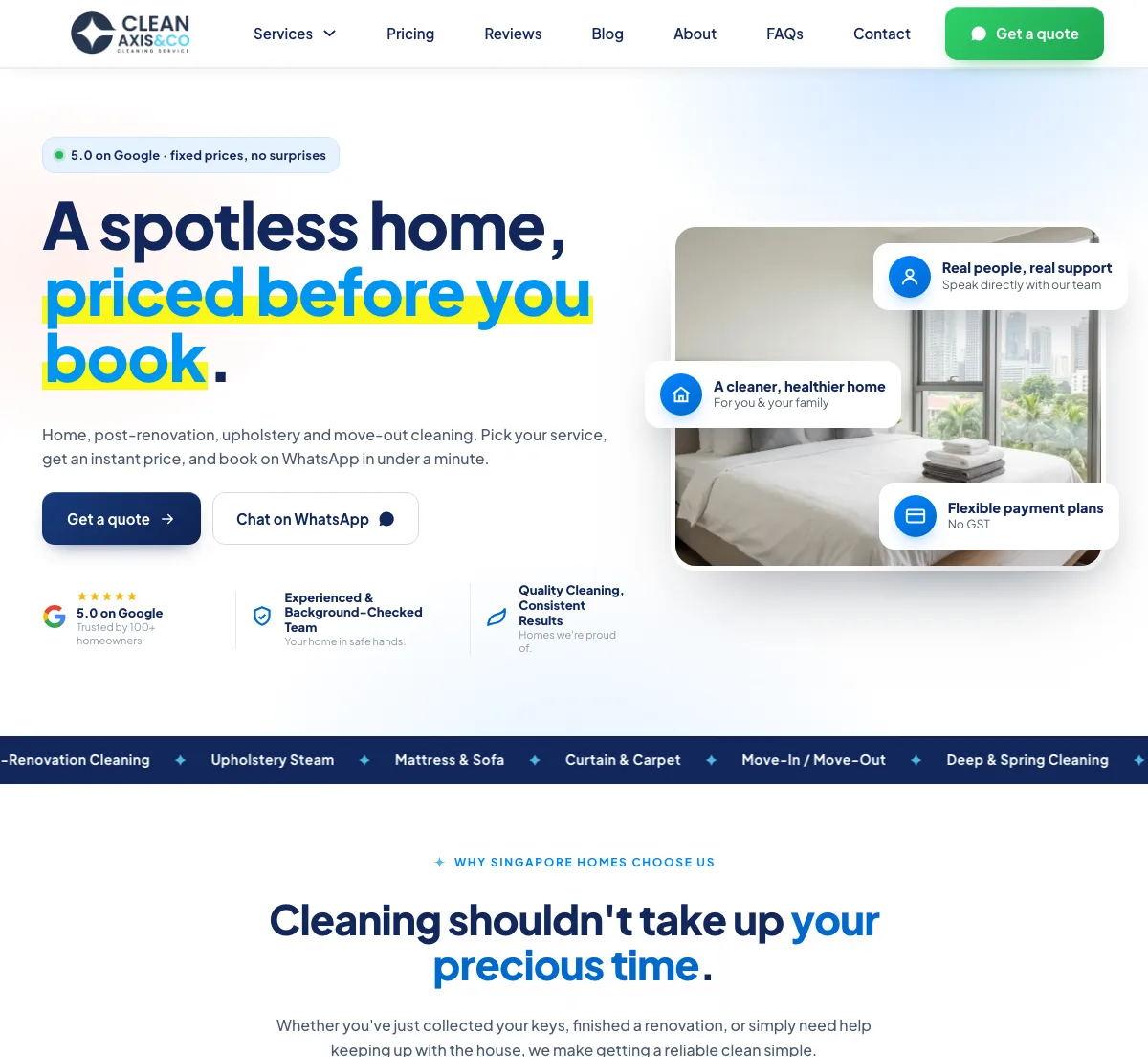CleanAxisCo — Home Cleaning project by Rezult Singapore