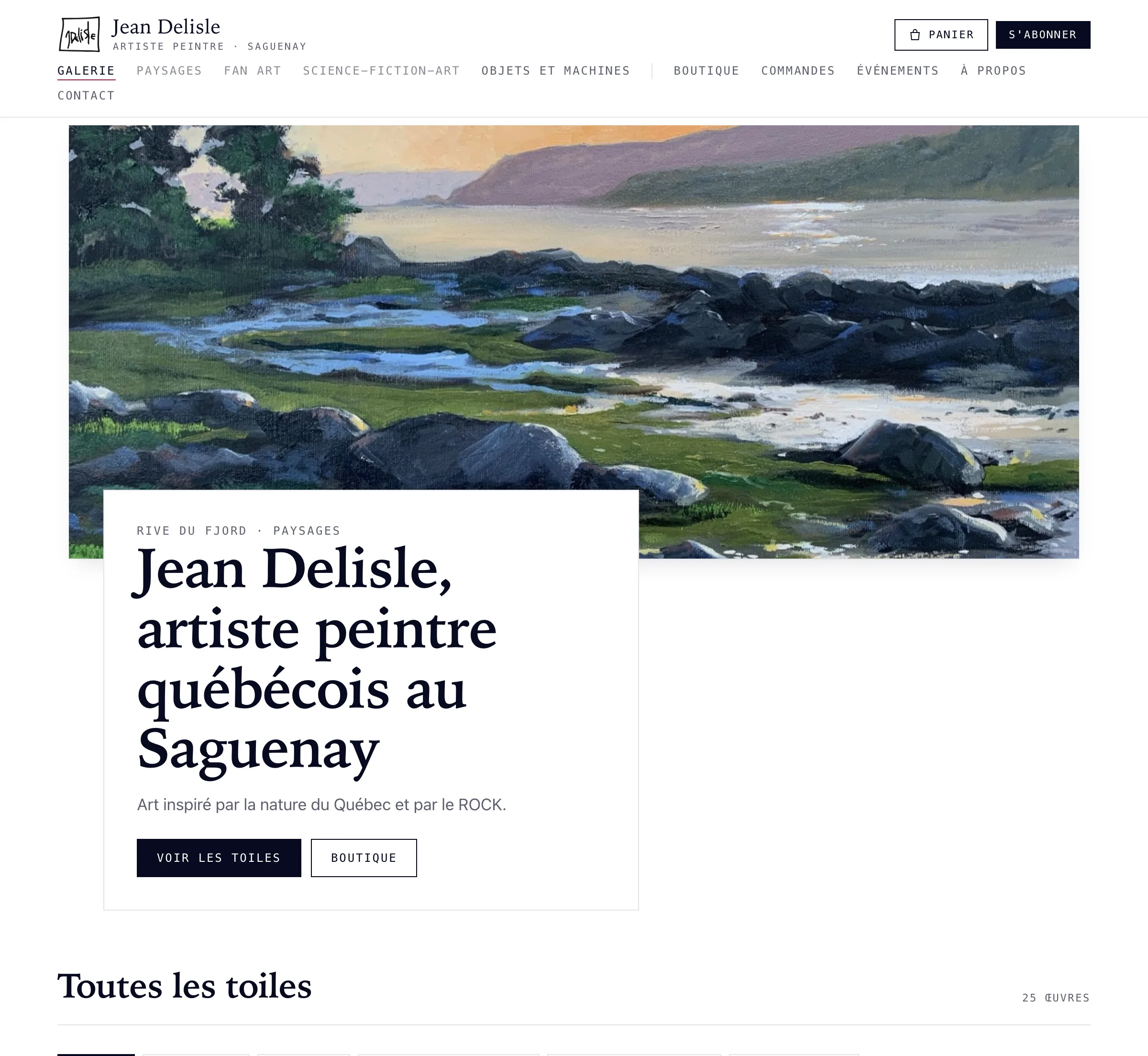 J. Delisle Artiste — Fine Art / Online Gallery case study by Rezult