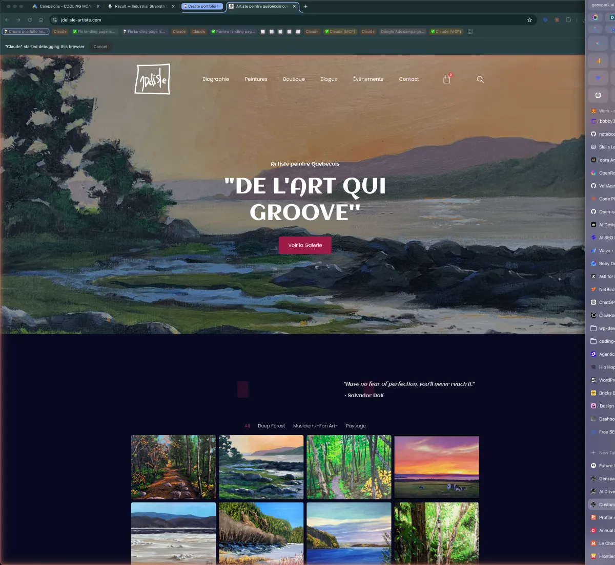 JDelisle Artiste — Art website by Rezult