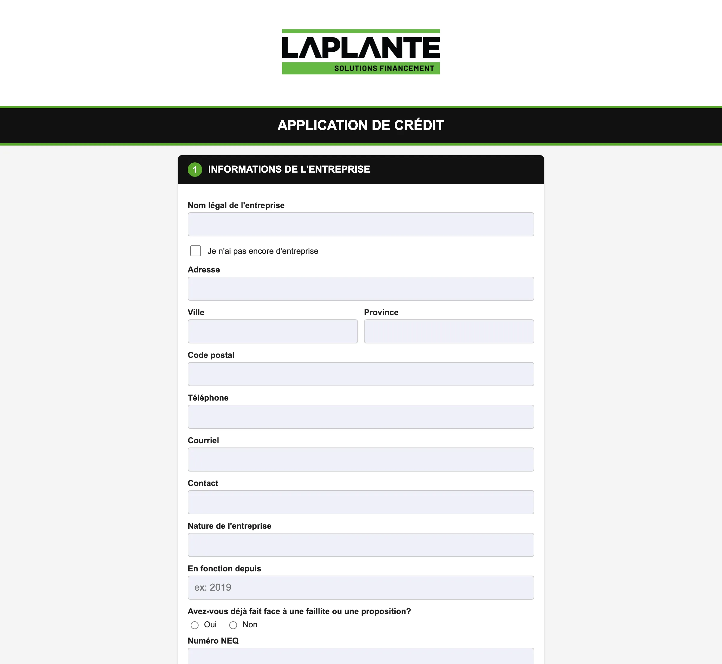 Laplante Solutions Financement — Finance / Financing case study by Rezult