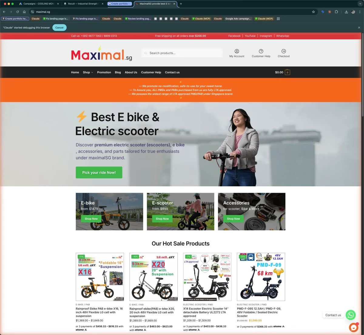 Maximal SG — E-Bikes e-commerce by Rezult