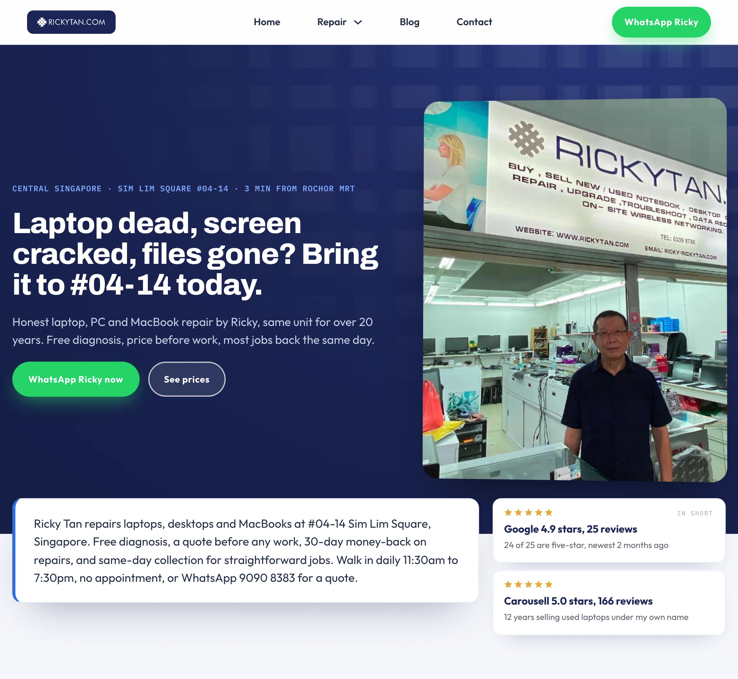 Ricky Tan — Computer & Laptop Repair project by Rezult Singapore