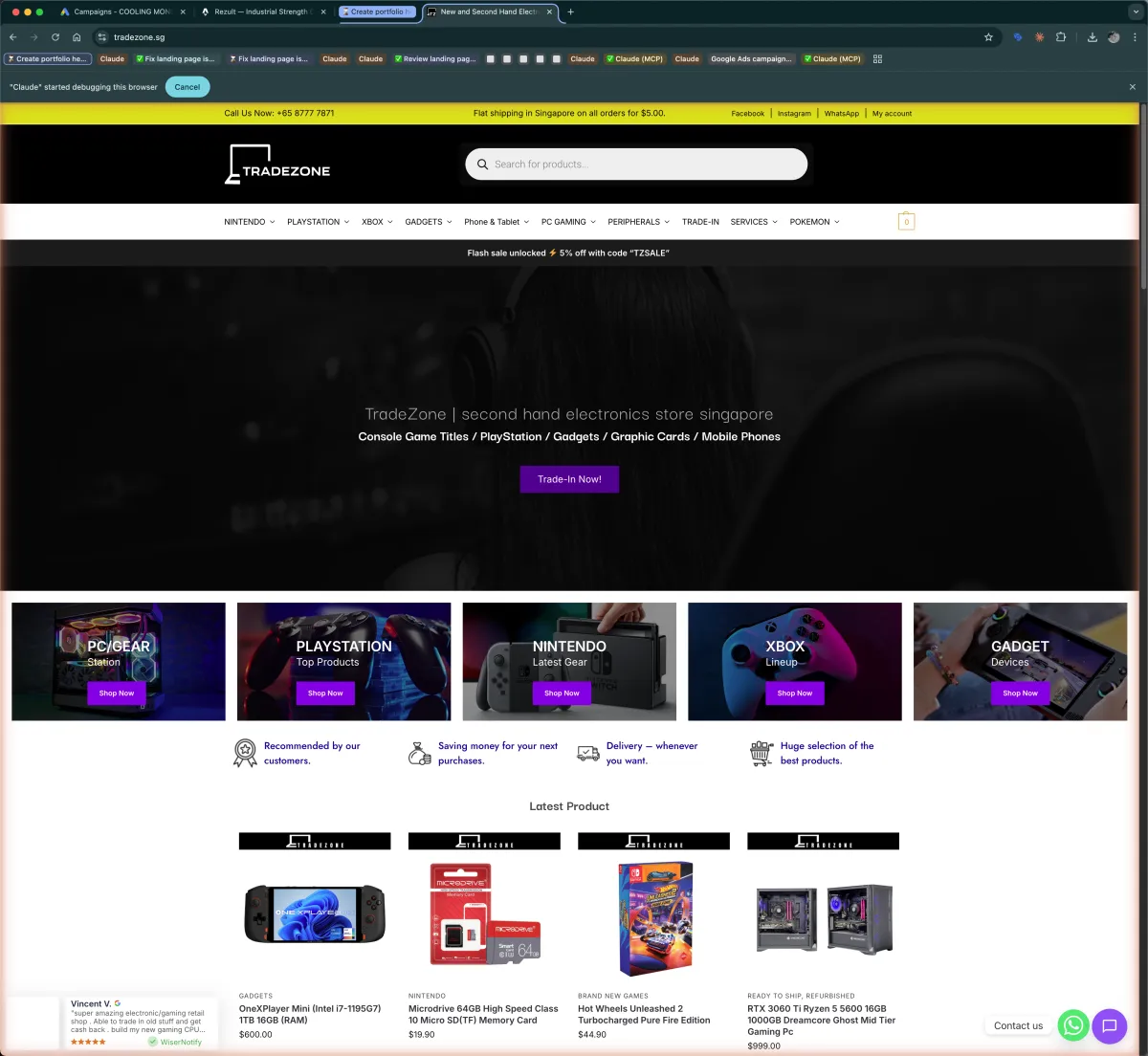TradeZone SG — Retail / Gaming e-commerce by Rezult